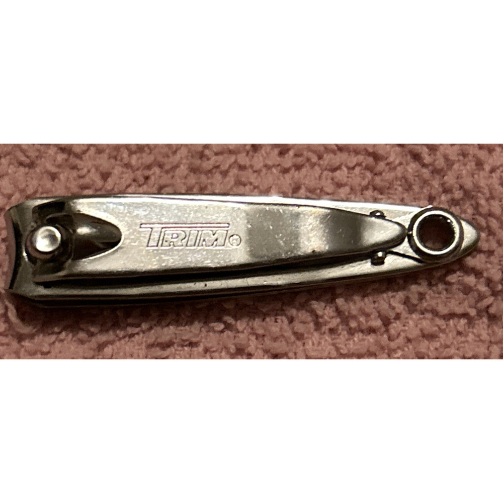 Vintage Trim Nail Clippers Bassett 99 USA With File Pick Manicure Silver Tone